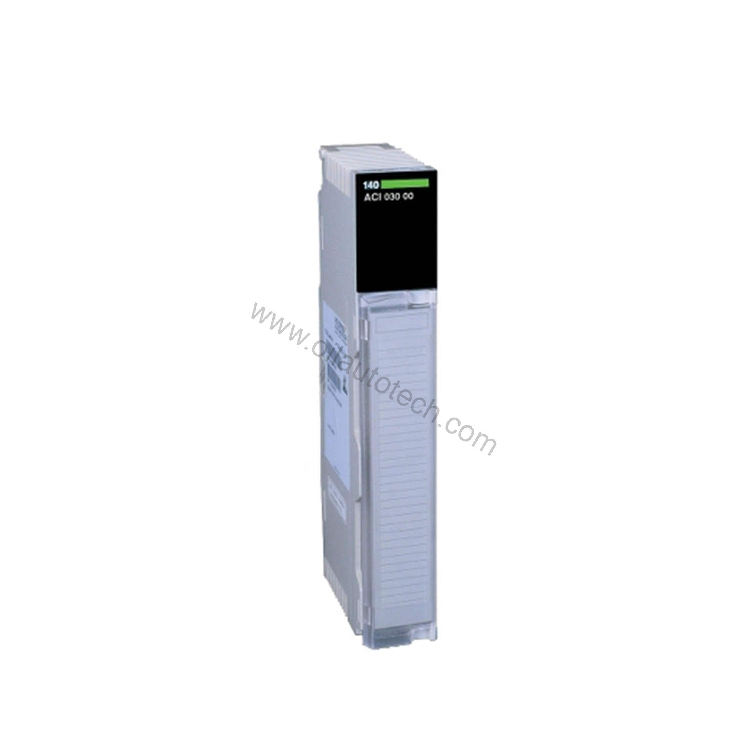 Figure 1: Front view of the Schneider Electric 140AII33000C industrial automation component showing its physical design and enclosure.