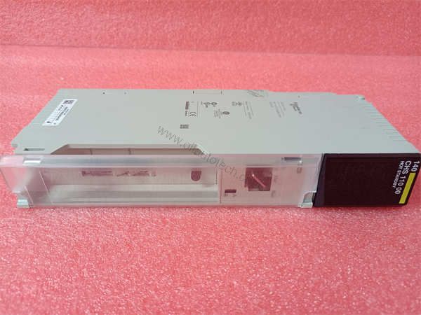 Figure 1: Front view of the Schneider Electric 140CHS41010 industrial automation component showing its physical design and enclosure.
