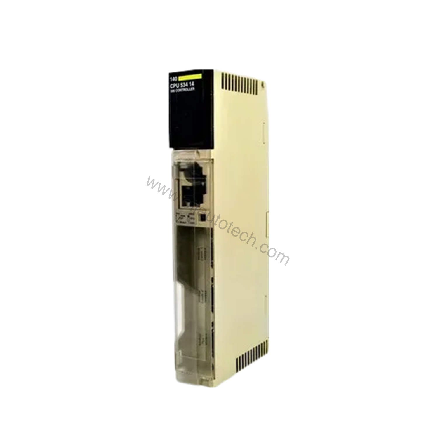 Figure 1: Front view of the Schneider Electric 140CPU53414UC industrial automation component showing its physical design and enclosure.