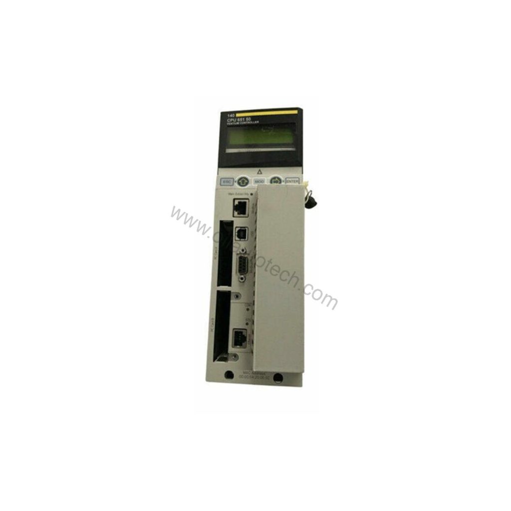 Figure 1: Front view of the Schneider Electric 140DAI54300C industrial automation component showing its physical design and enclosure.
