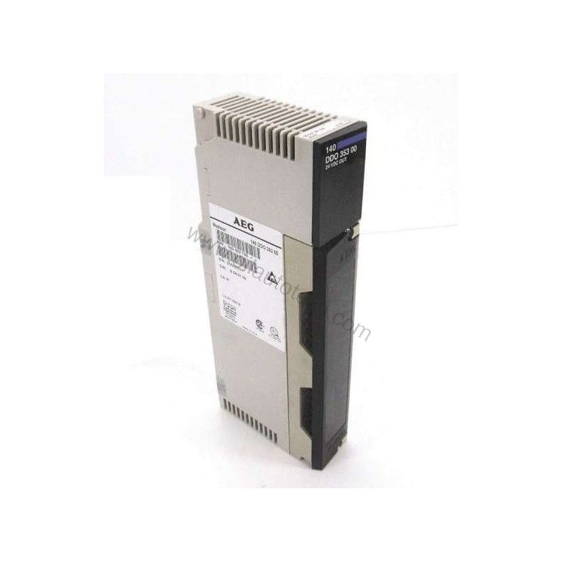 Figure 1: Front view of the Schneider Electric 140DDO35300C industrial automation component showing its physical design and enclosure.