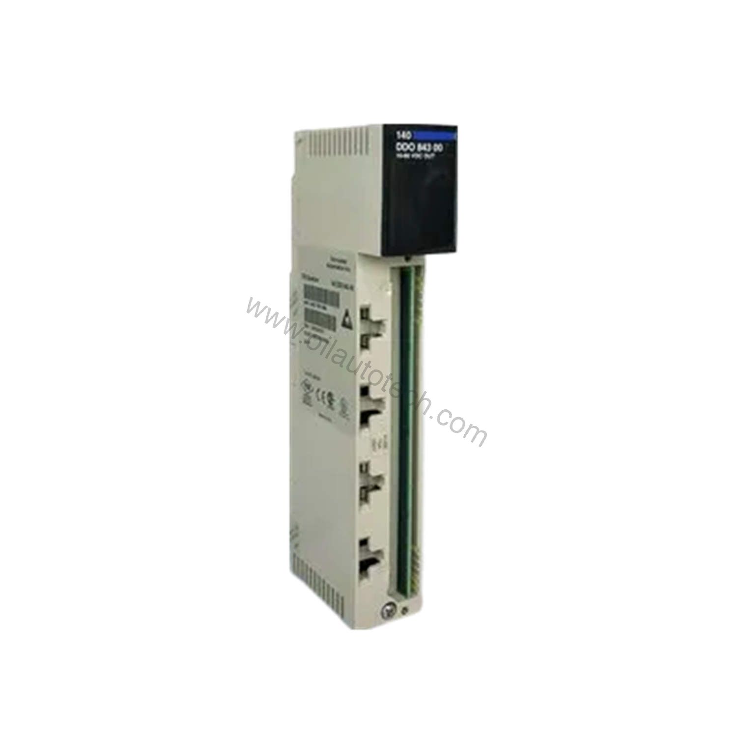 Figure 1: Front view of the Schneider Electric 140DDO84300C industrial automation component showing its physical design and enclosure.