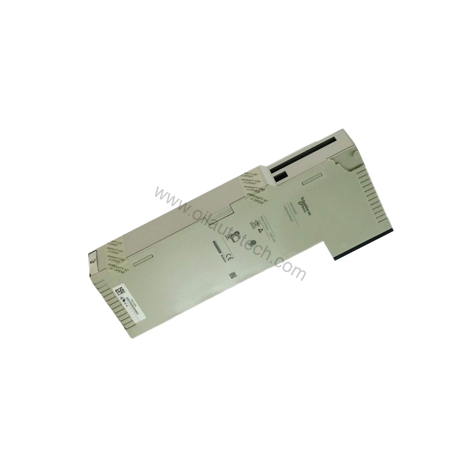 Figure 2: Technical layout and connection details for the Schneider Electric 140MMB10200 industrial automation component.