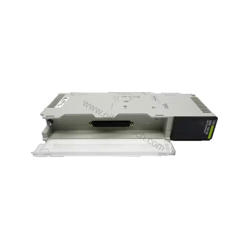 Figure 1: Front view of the Schneider Electric 140MMB10400 industrial automation component showing its physical design and enclosure.