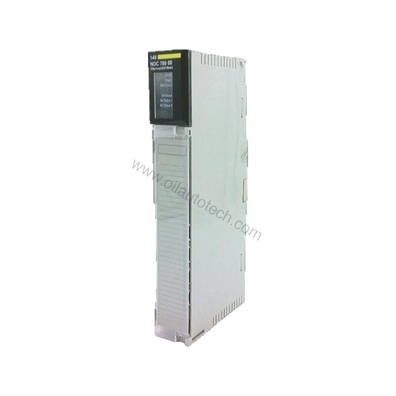 Figure 1: Front view of the Schneider Electric 140NOC78000C industrial automation component showing its physical design and enclosure.