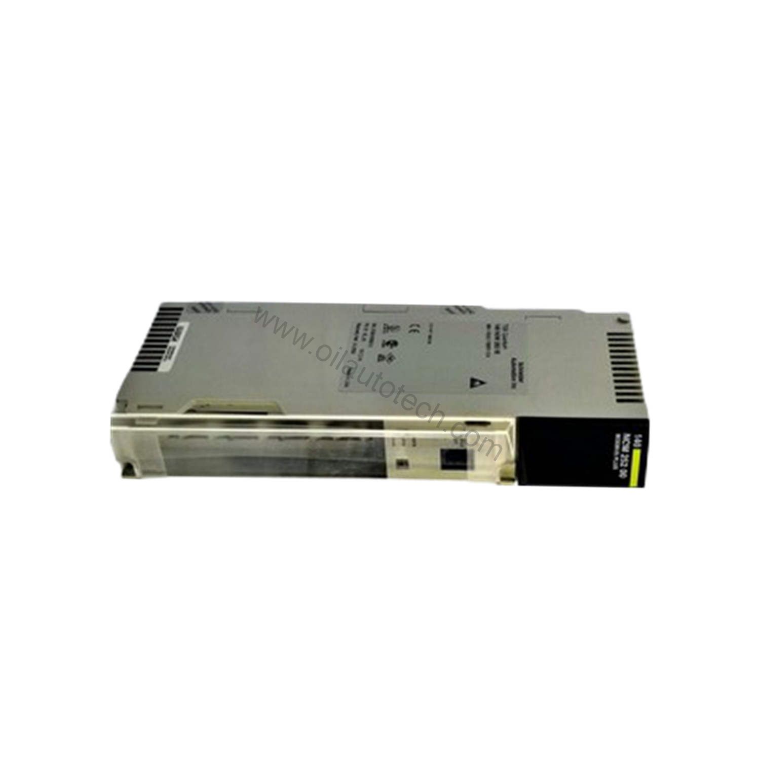 Figure 2: Technical layout and connection details for the Schneider Electric 140NOM25200C industrial automation component.