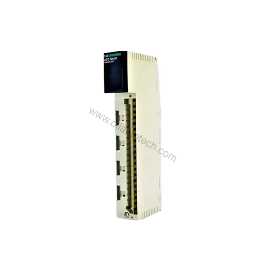 Figure 1: Front view of the Schneider Electric 140QUCMOE industrial automation component showing its physical design and enclosure.