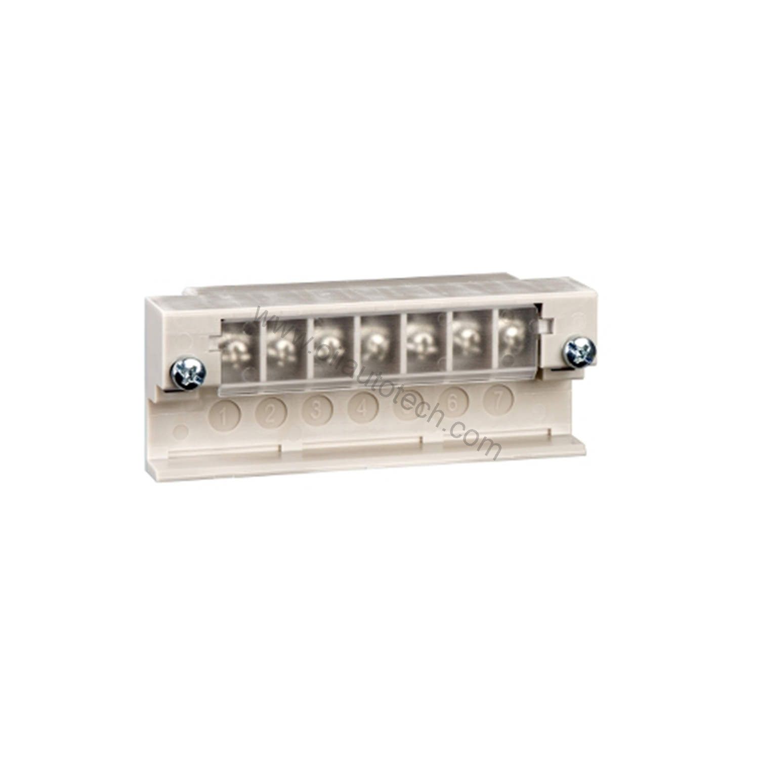 Figure 1: Front view of the Schneider Electric 140XTS00500 industrial automation component showing its physical design and enclosure.