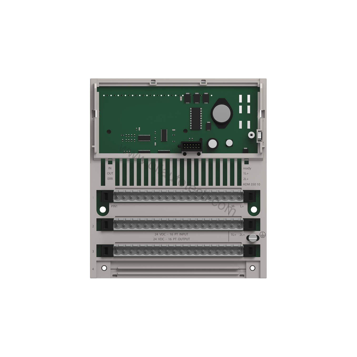 Figure 1: Front view of the Schneider Electric 170ADM39030C industrial automation component showing its physical design and enclosure.