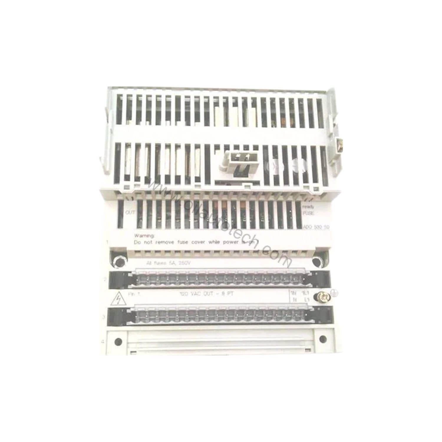Figure 1: Front view of the Schneider Electric 170ADO53050 industrial automation component showing its physical design and enclosure.