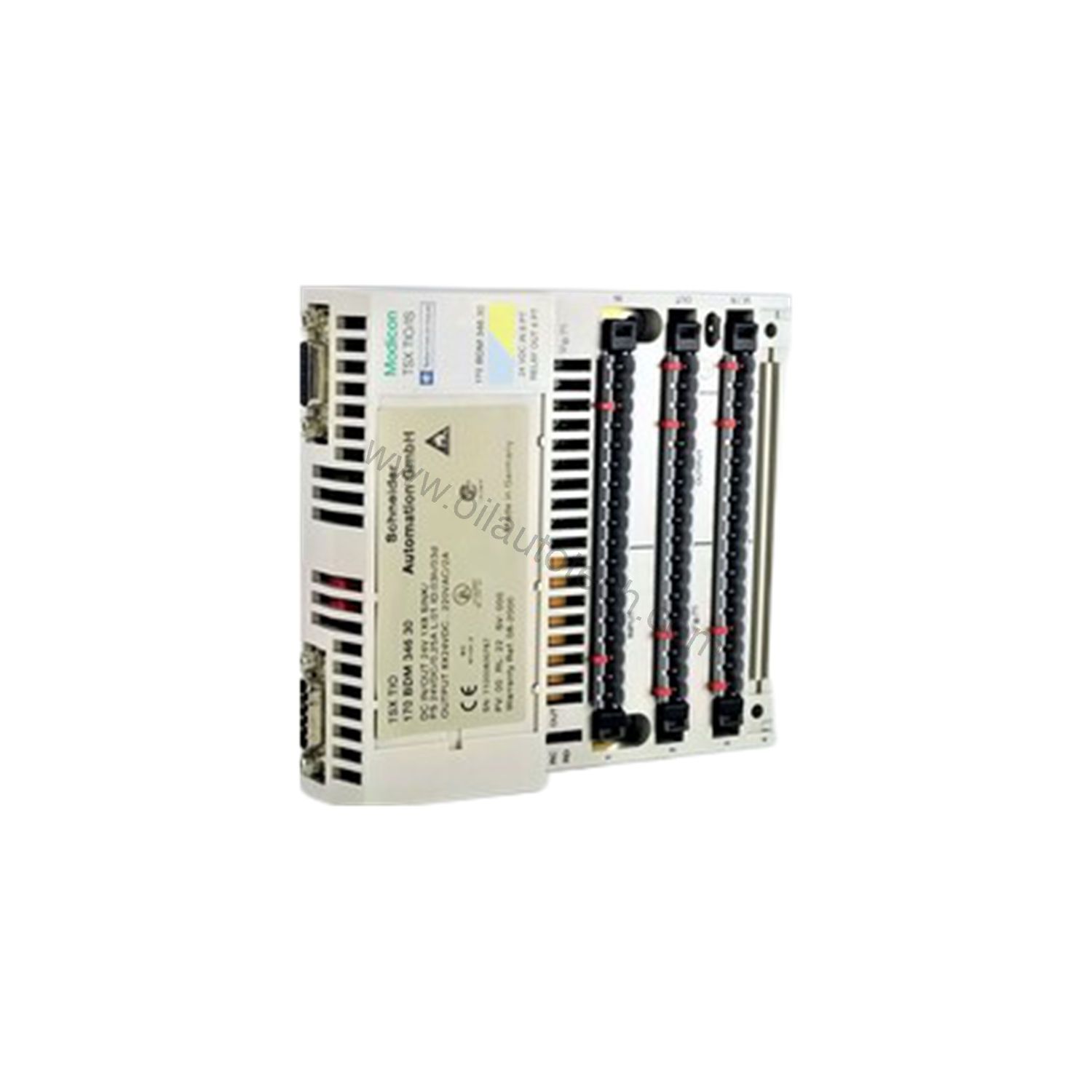 Figure 1: Front view of the Schneider Electric 170BNP67100 industrial automation component showing its physical design and enclosure.
