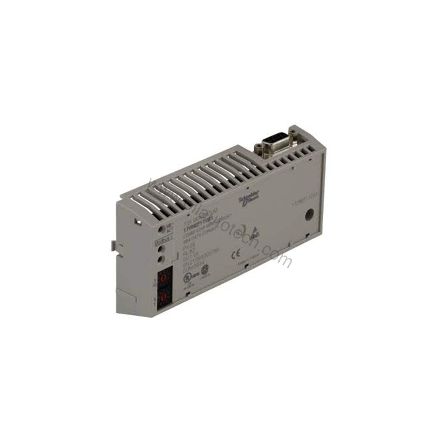 Figure 1: Front view of the Schneider Electric 170NEF16021C industrial automation component showing its physical design and enclosure.