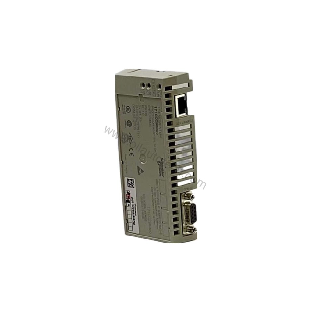 Figure 1: Front view of the Schneider Electric 171CCC96020C industrial automation component showing its physical design and enclosure.