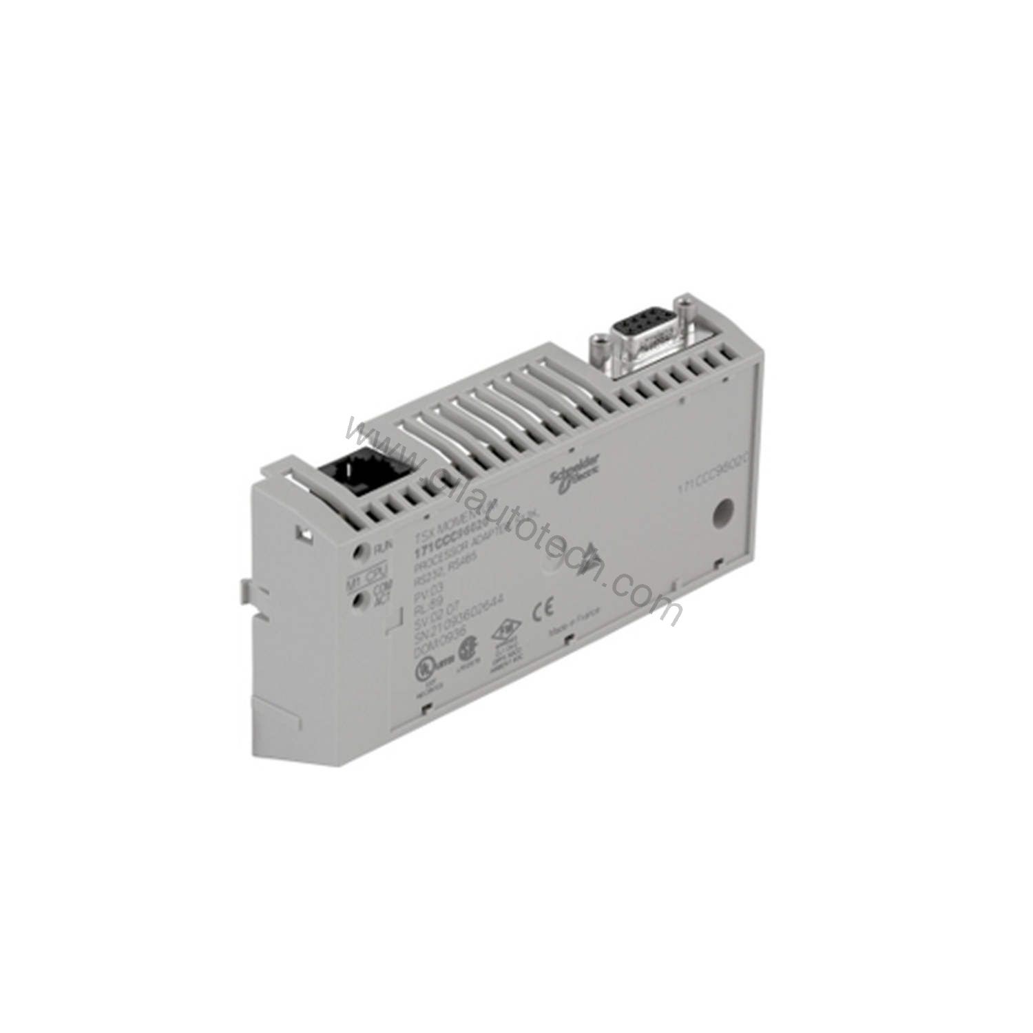 Figure 1: Front view of the Schneider 171CCC96020 industrial automation component showing its physical design and enclosure.