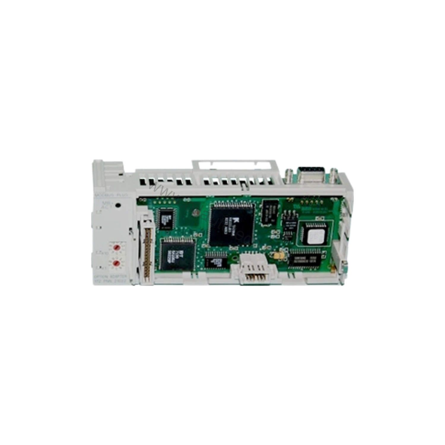 Figure 2: Technical layout and connection details for the Schneider Electric 172PNN21022C industrial automation component.
