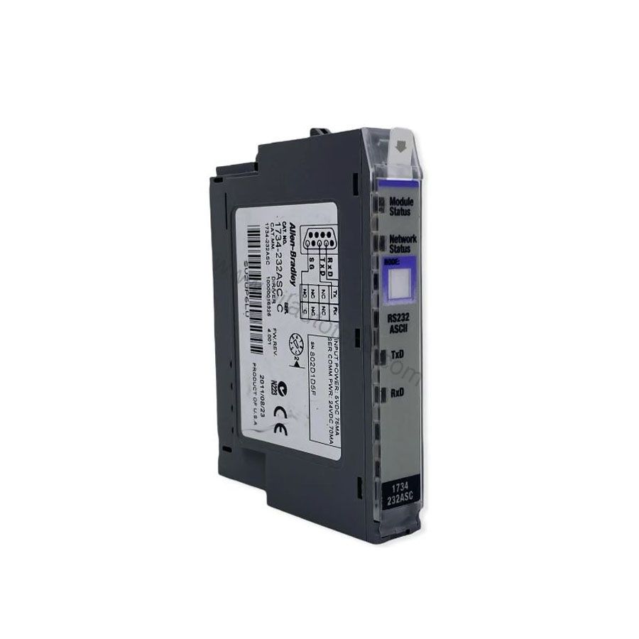 Figure 1: Front view of the Allen-Bradley 1734-IB8 industrial automation component showing its physical design and enclosure.