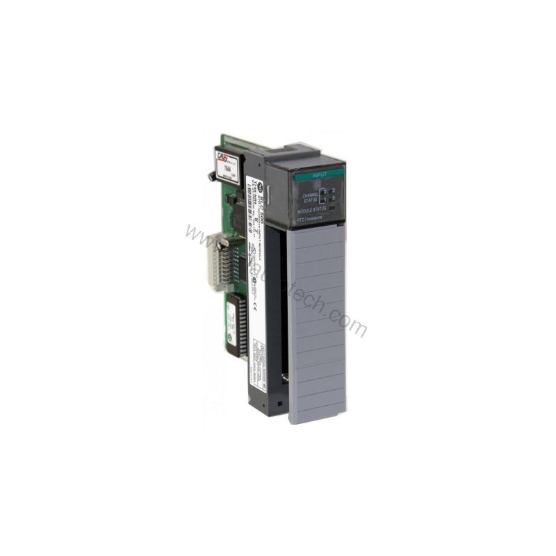 Figure 1: Front view of the Allen-Bradley 1746-NR8 industrial automation component showing its physical design and enclosure.