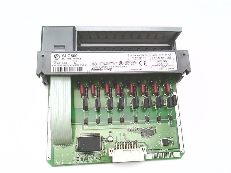 Figure 1: Front view of the Allen-Bradley 1746-OA8 industrial automation component showing its physical design and enclosure.