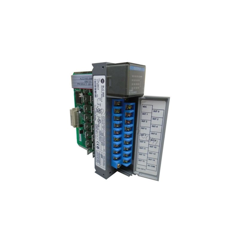 Figure 2: Technical layout and connection details for the Allen-Bradley 1746-OBP16 industrial automation component.
