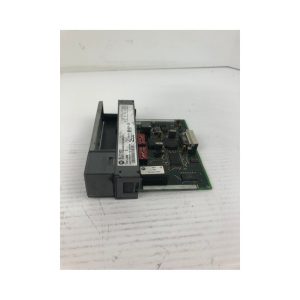 Figure 1: Front view of the Allen-Bradley 1747-DCM/A industrial automation component showing its physical design and enclosure.