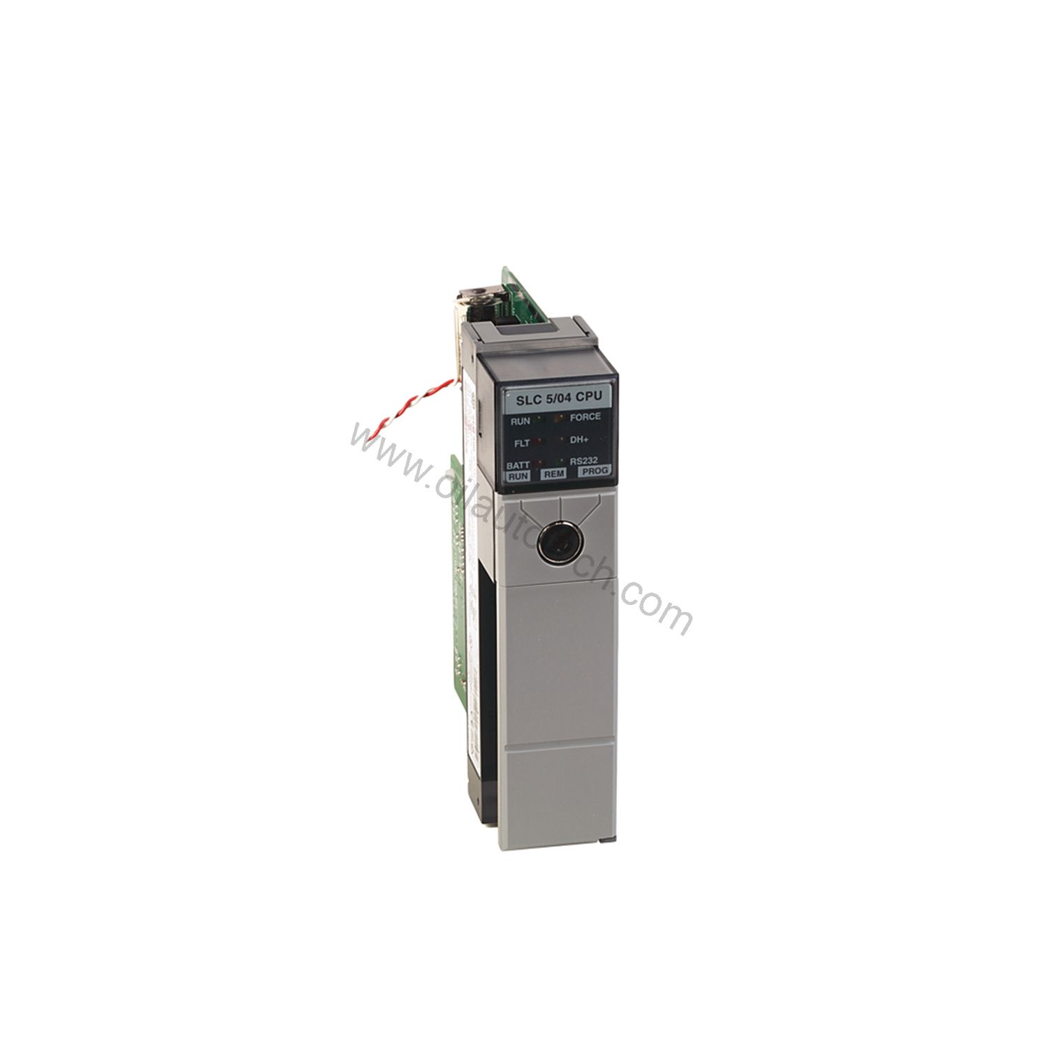 Figure 1: Front view of the Allen-Bradley 1747-L542/B industrial automation component showing its physical design and enclosure.
