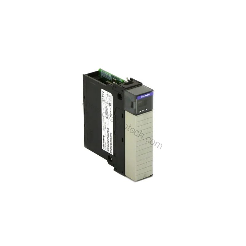 Figure 1: Front view of the Allen-Bradley 1756-ENBT industrial automation component showing its physical design and enclosure.