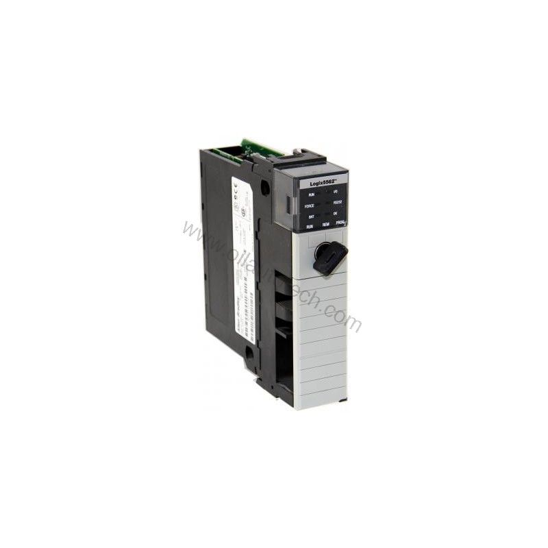 Figure 1: Front view of the Allen-Bradley 1756-L62/B industrial automation component showing its physical design and enclosure.