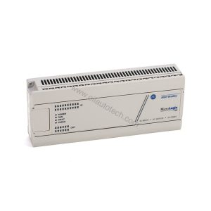 Figure 1: Front view of the Allen-Bradley 1761-L32BBB industrial automation component showing its physical design and enclosure.