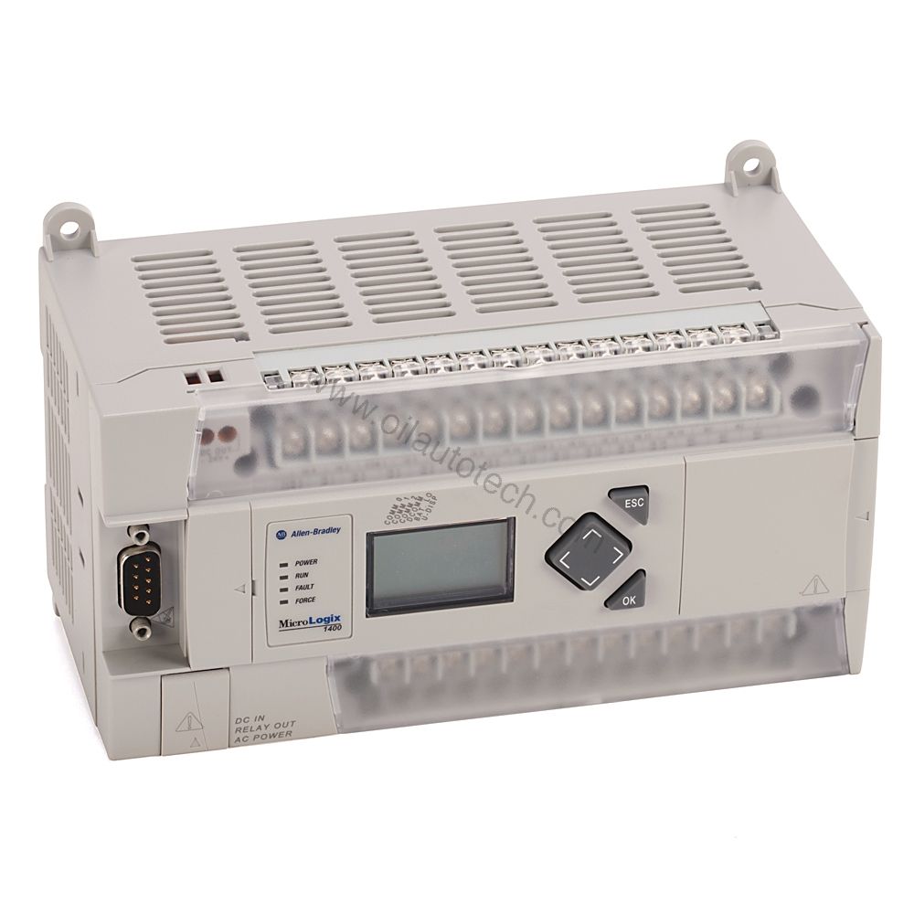 Figure 1: Front view of the Allen-Bradley 1766-MM1 industrial automation component showing its physical design and enclosure.