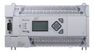 Figure 1: Front view of the Allen-Bradley 1766-L32BWA industrial automation component showing its physical design and enclosure.