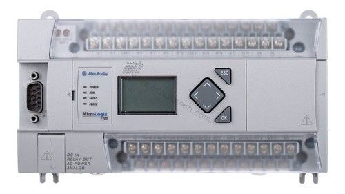 Figure 1: Front view of the Allen-Bradley 1766-L32BWA industrial automation component showing its physical design and enclosure.