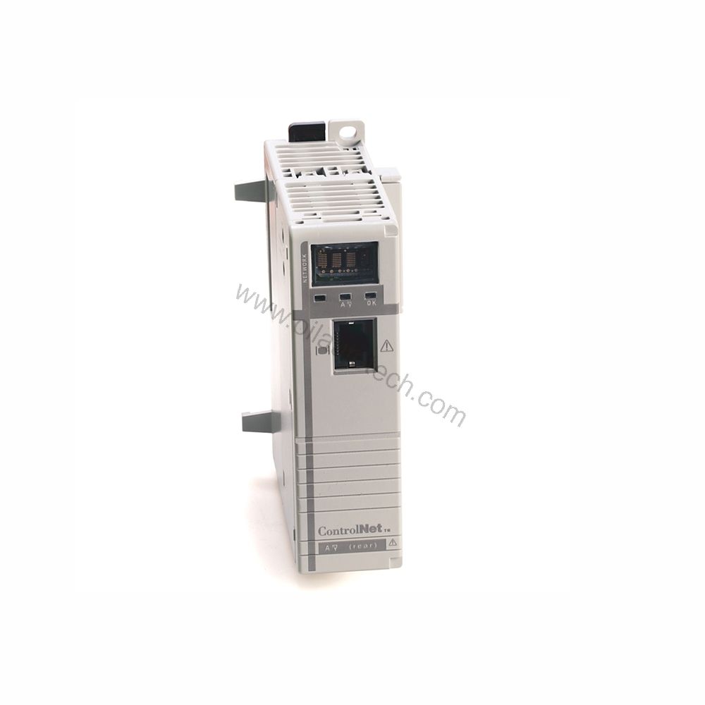 Figure 1: Front view of the Allen-Bradley 1768-ENBT industrial automation component showing its physical design and enclosure.