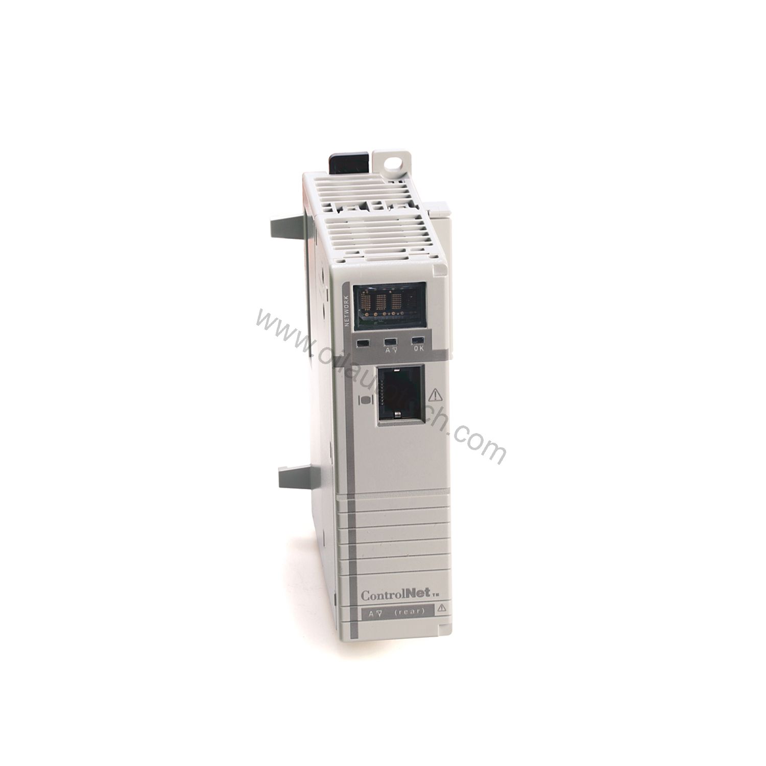 Figure 1: Front view of the Allen-Bradley 1768-ENBT industrial automation component showing its physical design and enclosure.