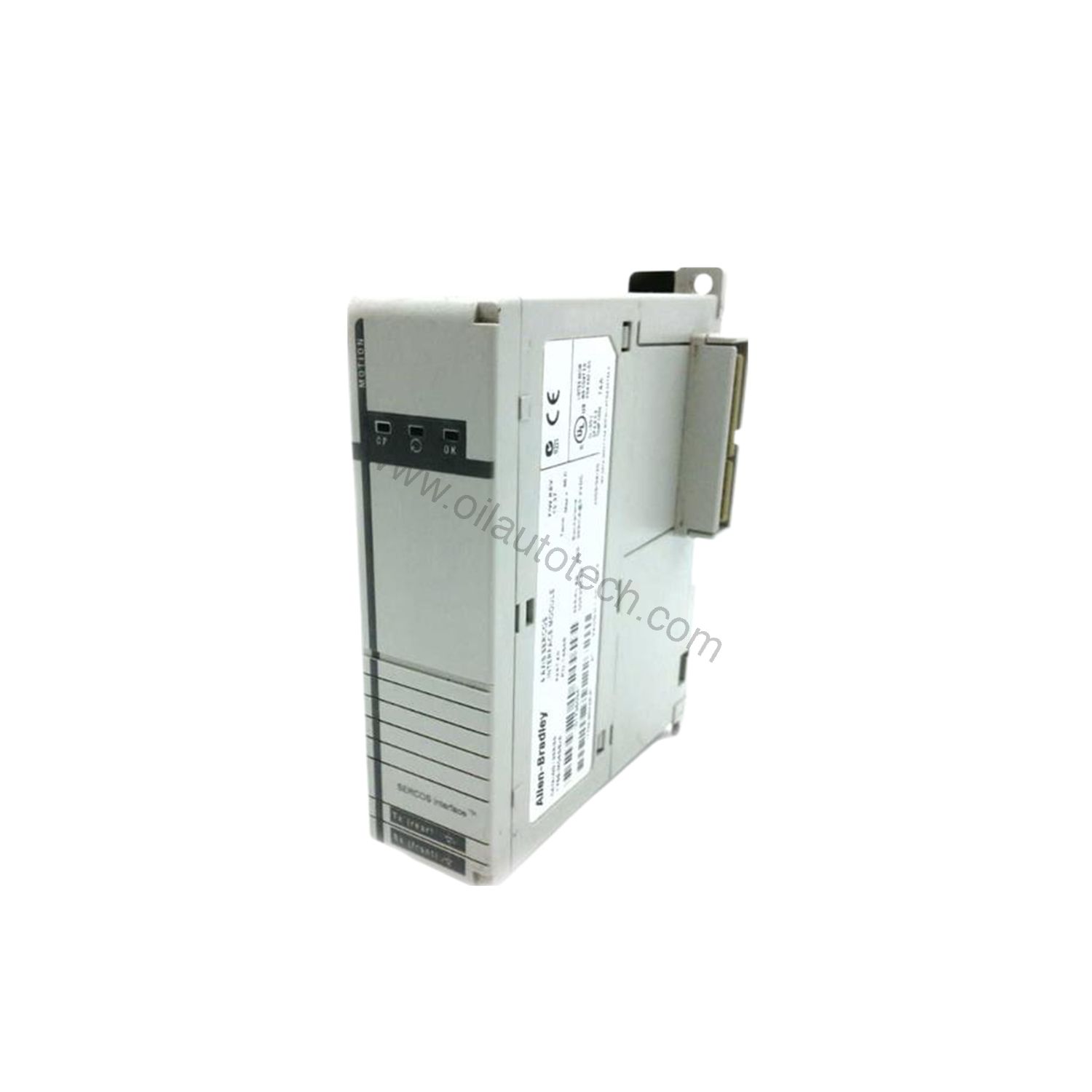 Figure 1: Front view of the Allen-Bradley 1768-M04SE industrial automation component showing its physical design and enclosure.