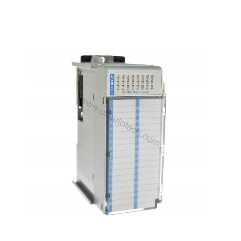 Figure 1: Front view of the Allen-Bradley 1769-IQ32 industrial automation component showing its physical design and enclosure.