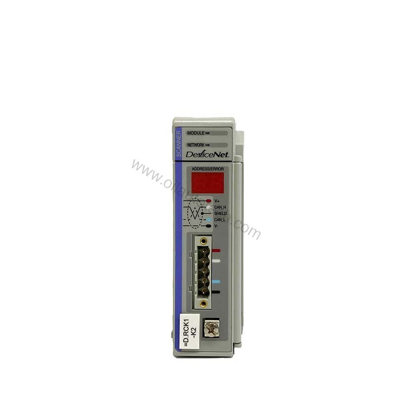 Figure 1: Front view of the Allen-Bradley 1769-SDN industrial automation component showing its physical design and enclosure.