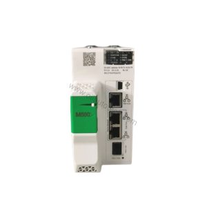 Figure 2: Technical layout and connection details for the Schneider BMEH582040S industrial automation component.