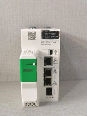 Figure 1: Front view of the Schneider BMEH582040 industrial automation component showing its physical design and enclosure.