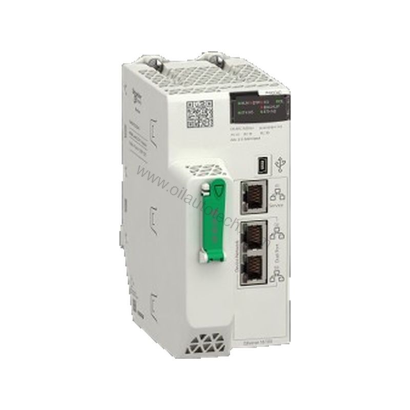 Figure 1: Front view of the Schneider BMEP582040 industrial automation component showing its physical design and enclosure.