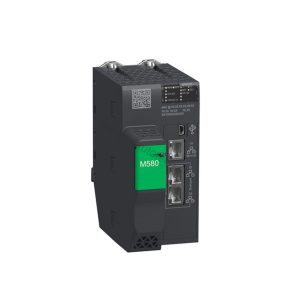 Figure 2: Technical layout and connection details for the Schneider BMEP583020 industrial automation component.