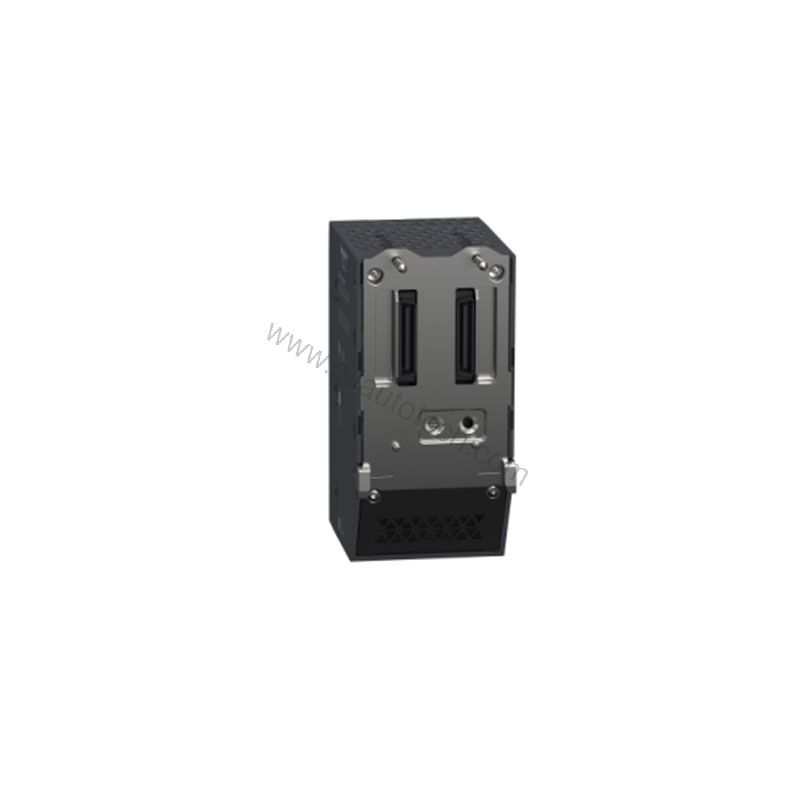 Figure 1: Front view of the Schneider BMEP583040 industrial automation component showing its physical design and enclosure.