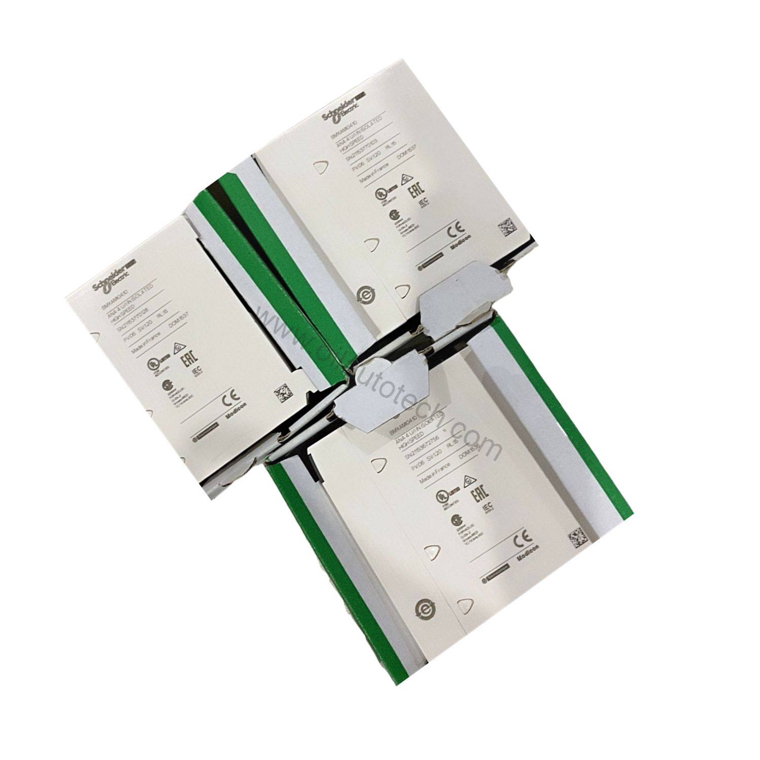 Figure 2: Technical layout and connection details for the Schneider BMXNOE0100H industrial automation component.