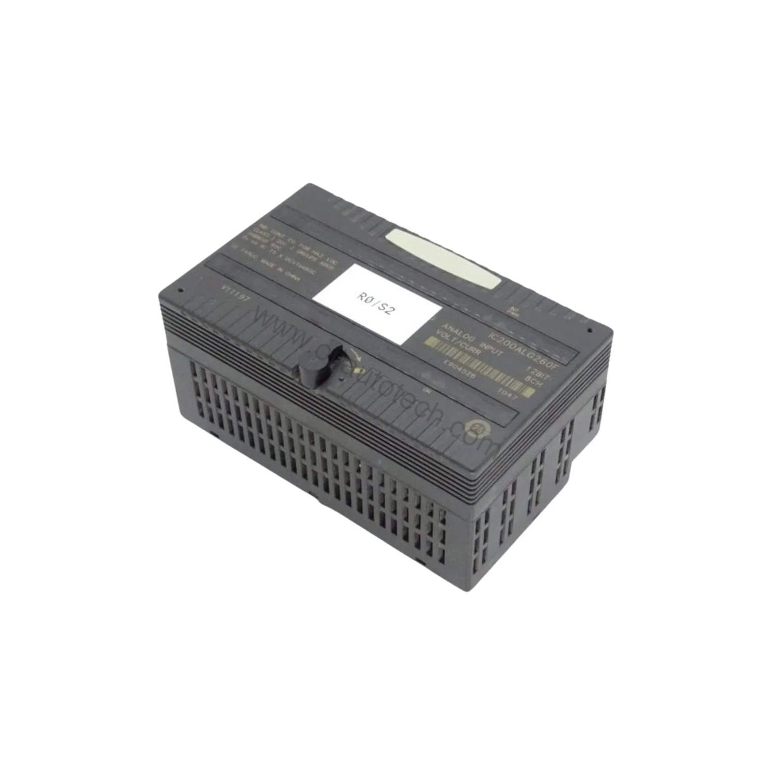 Figure 1: Front view of the GE IC200ALG260 industrial automation component showing its physical design and enclosure.
