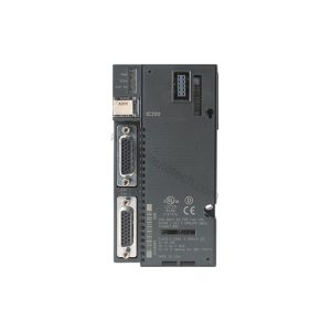 Figure 2: Technical layout and connection details for the GE IC200ETM001 industrial automation component.