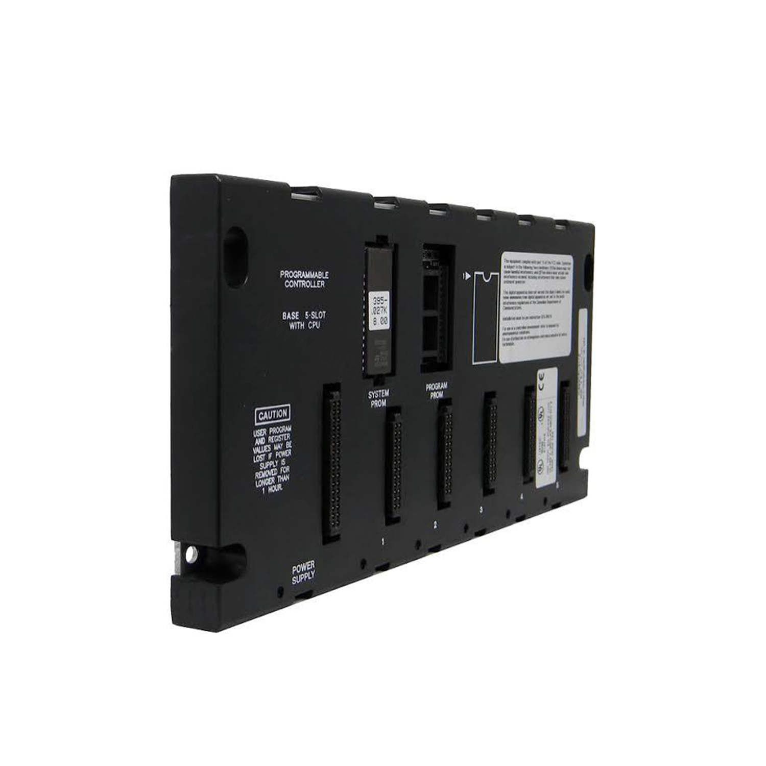 Figure 1: Front view of the GE IC693CPU341T industrial automation component showing its physical design and enclosure.