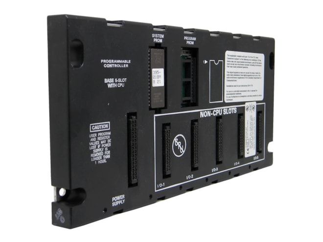 Figure 1: Front view of the GE IC693CPU313 industrial automation component showing its physical design and enclosure.