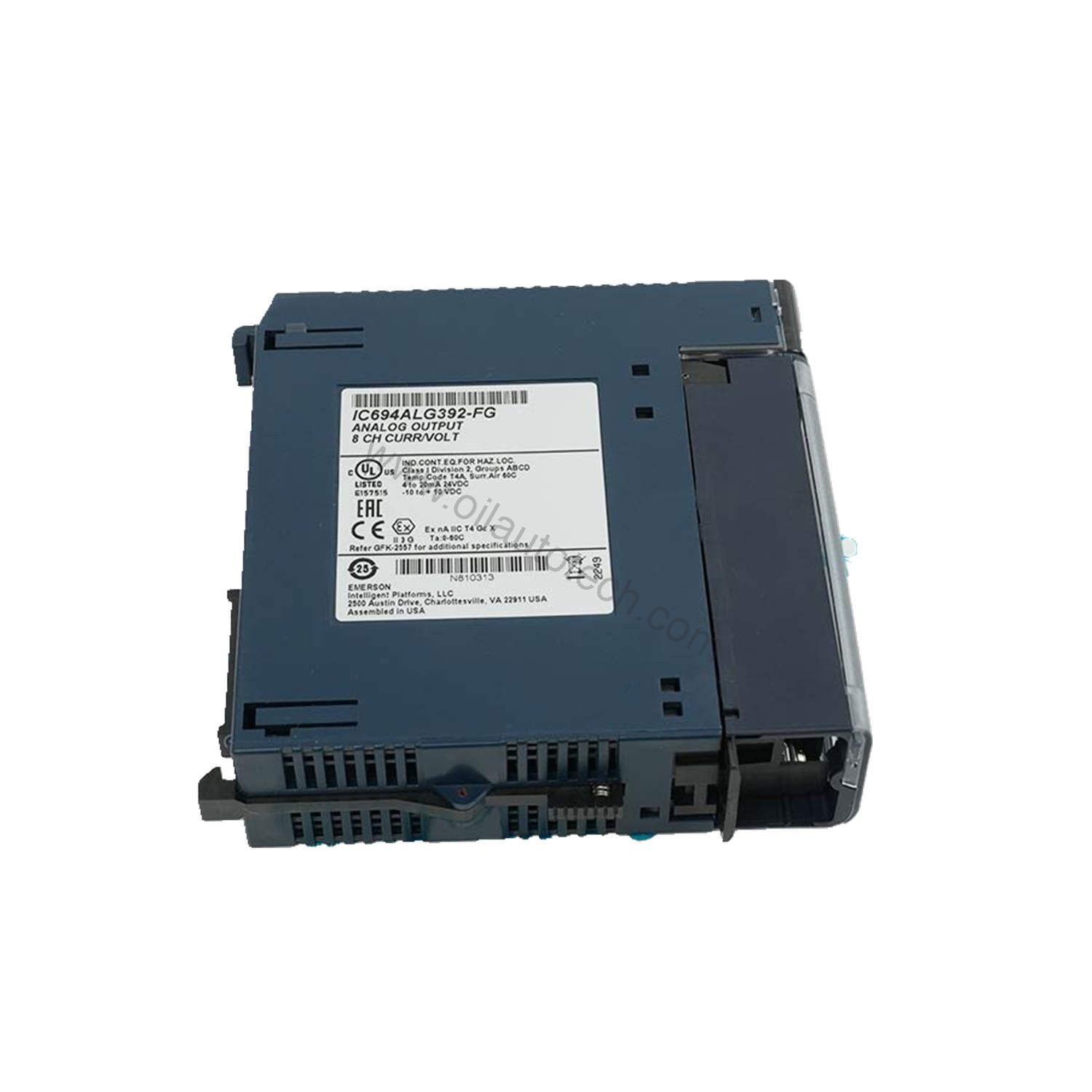 Figure 1: Front view of the GE IC694ALG392 industrial automation component showing its physical design and enclosure.