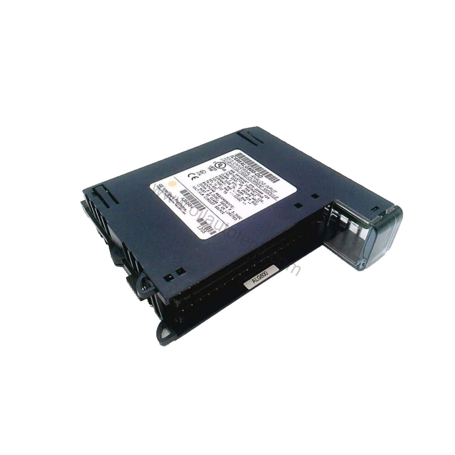 Figure 1: Front view of the GE IC695ALG600 industrial automation component showing its physical design and enclosure.