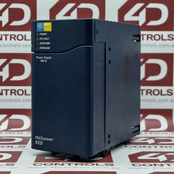 Figure 1: Front view of the GE IC695PSA040J industrial automation component showing its physical design and enclosure.