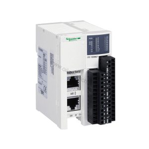 Figure 2: Technical layout and connection details for the Schneider OTB1S0DM9LP industrial automation component.